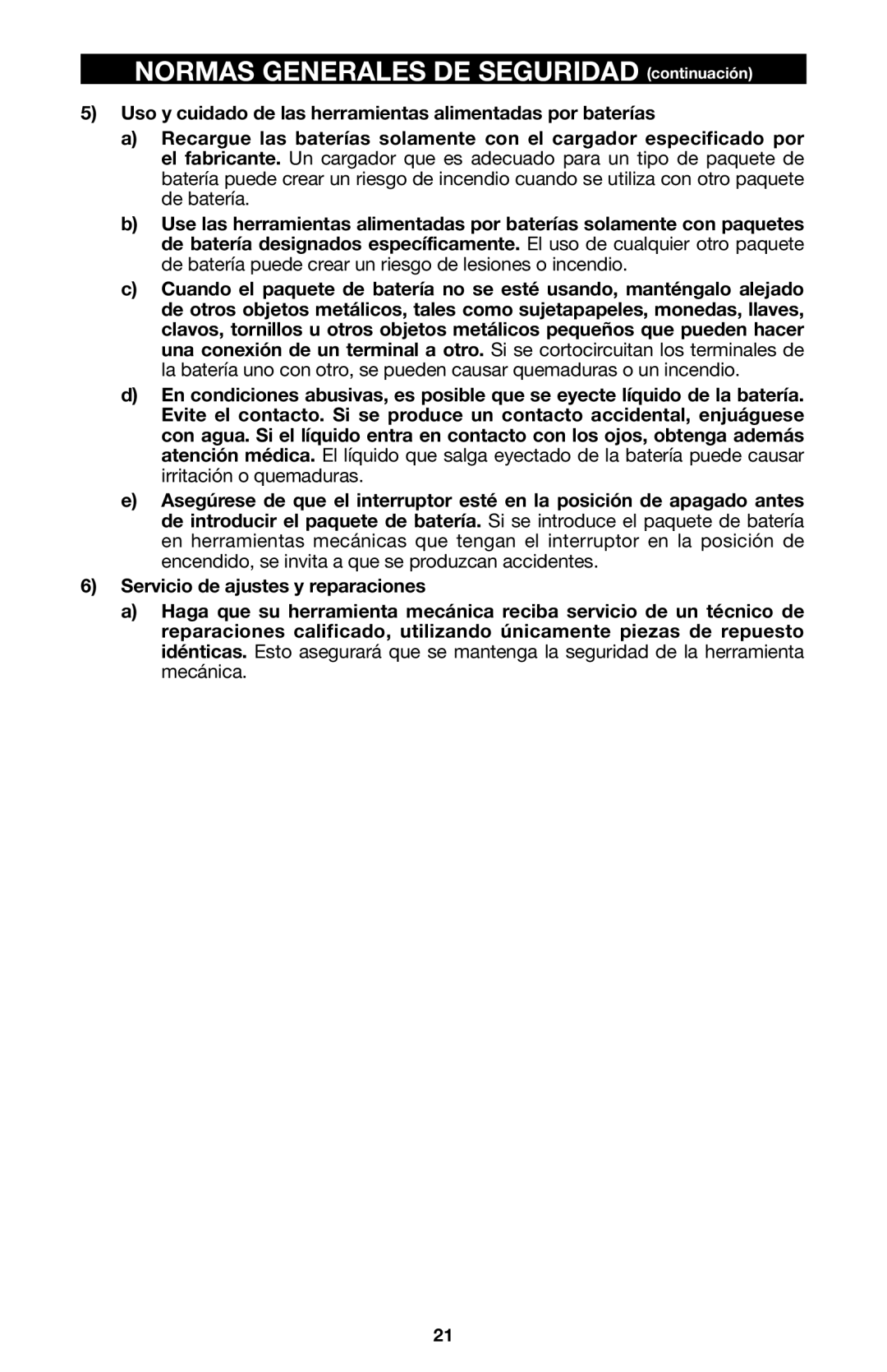 Porter-Cable 837, 8823 instruction manual Normas Generales DE Seguridad continuación 