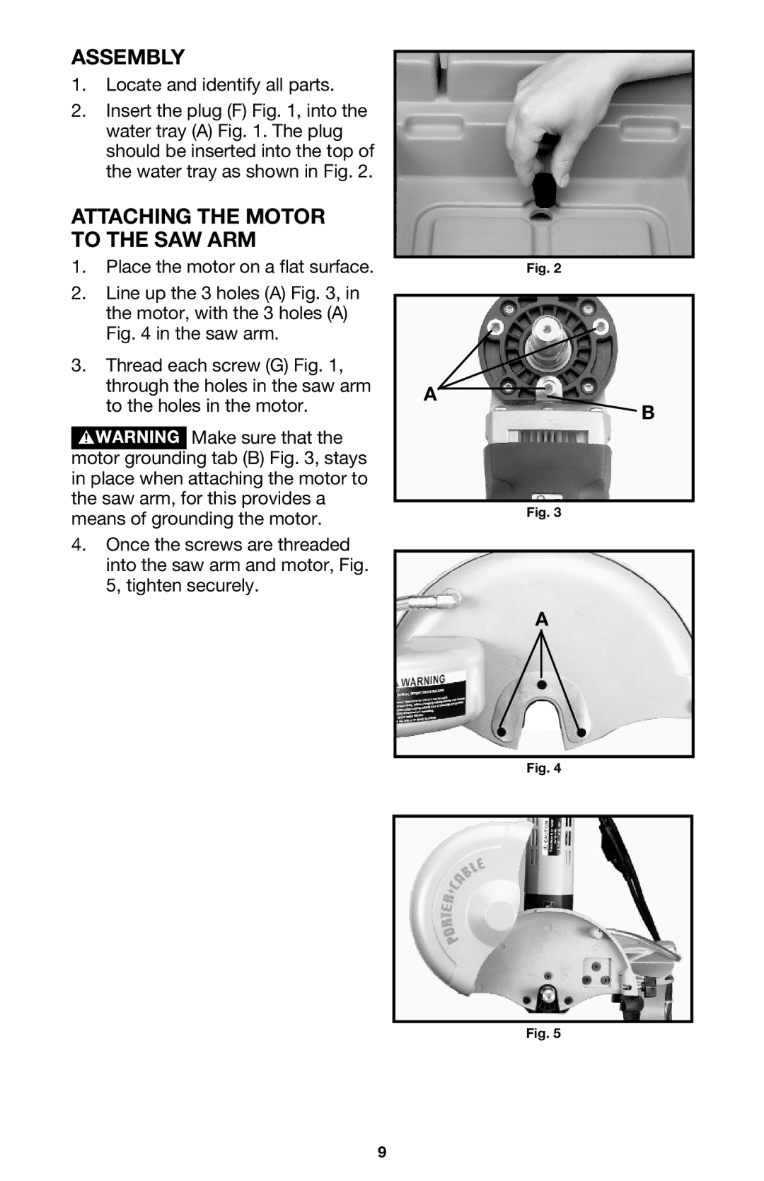 Porter-Cable 1500, 895736 instruction manual Assembly, Locate and identify all parts 