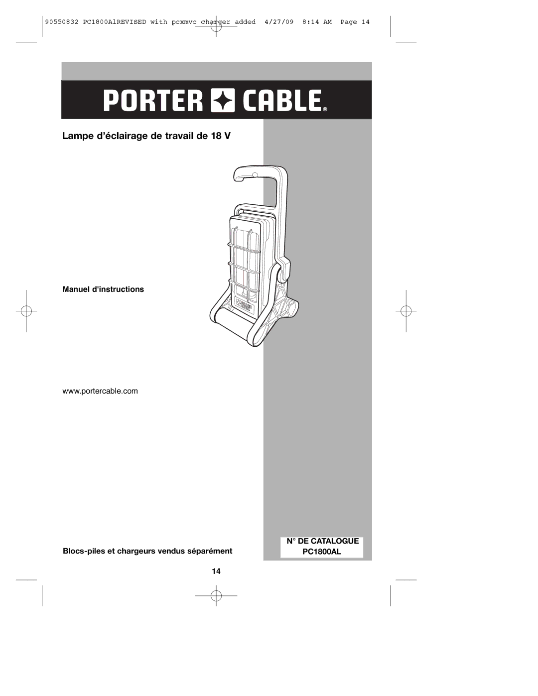 Porter-Cable 90550832, PC1800AL instruction manual DE Catalogue 