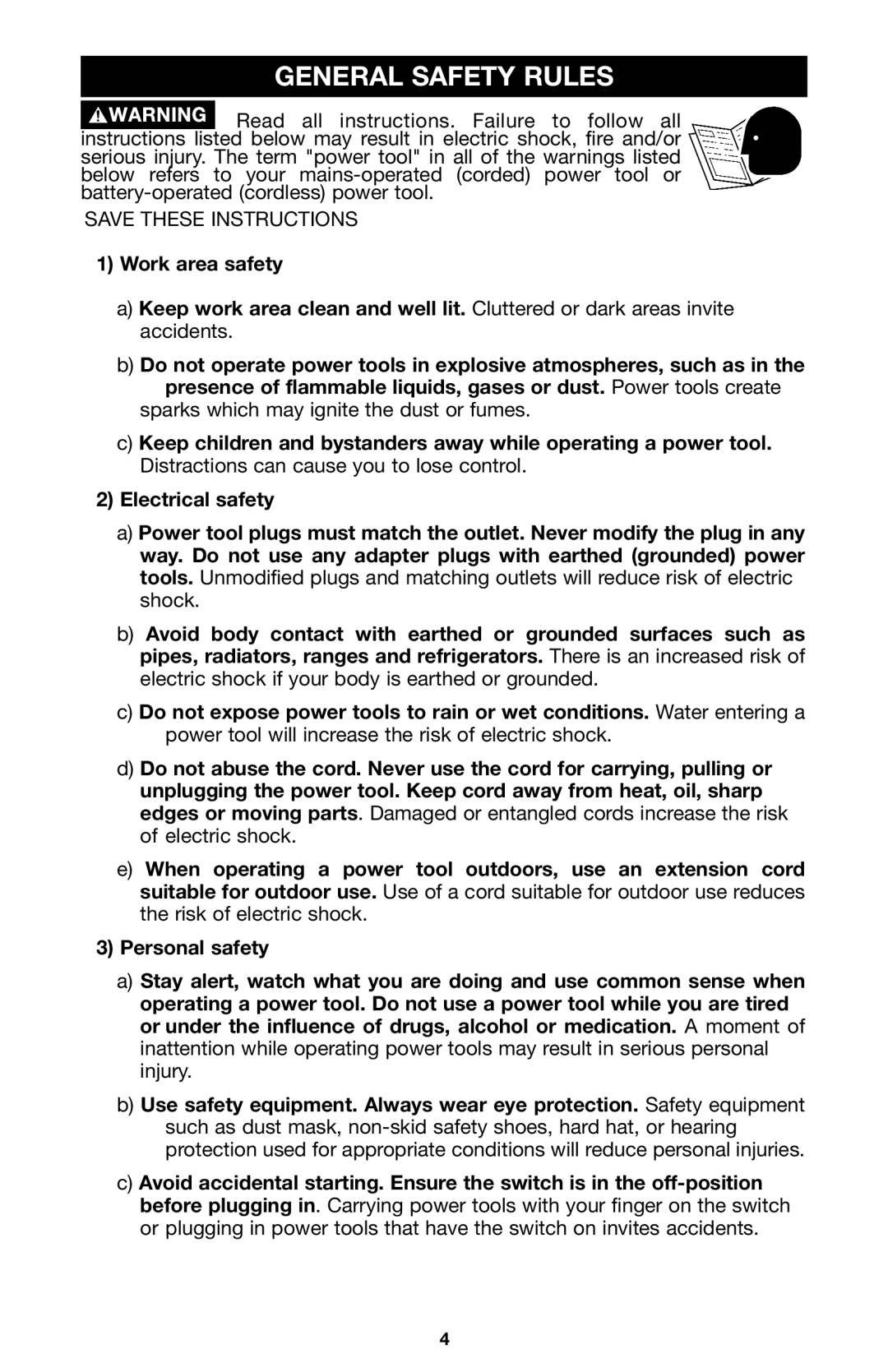 Porter-Cable A15149 instruction manual General Safety Rules 