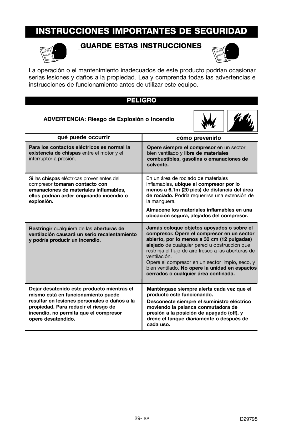 Porter-Cable C2555 instruction manual Instrucciones Importantes DE Seguridad, Cómo prevenirlo 