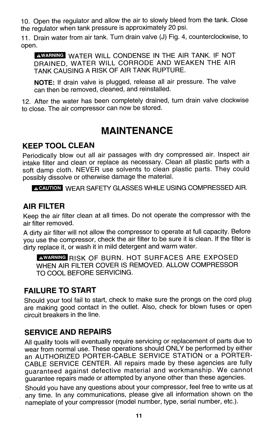 Porter-Cable CF2020 manual 