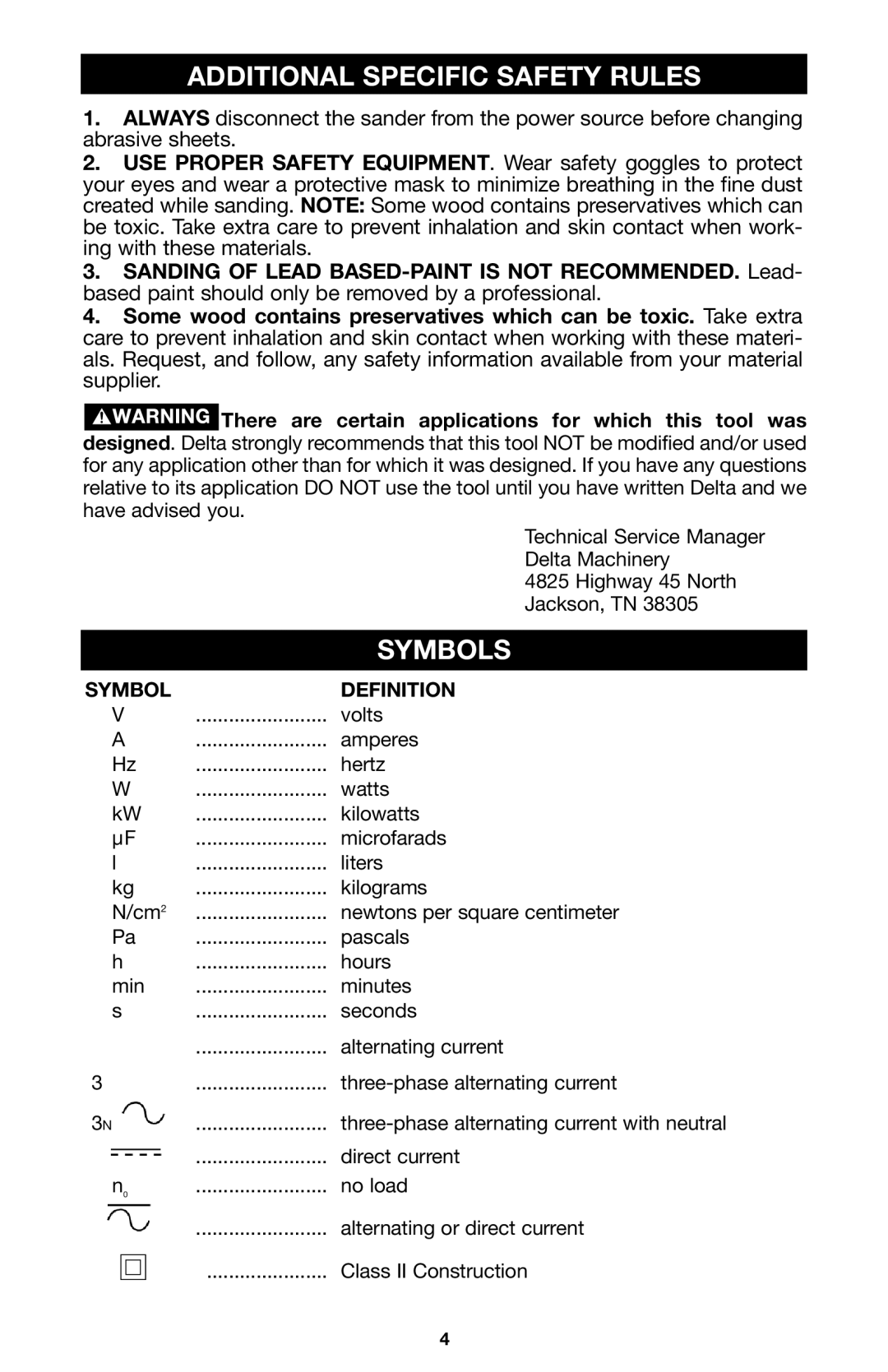 Porter-Cable CL180PS instruction manual Additional Specific Safety Rules, Symbols 