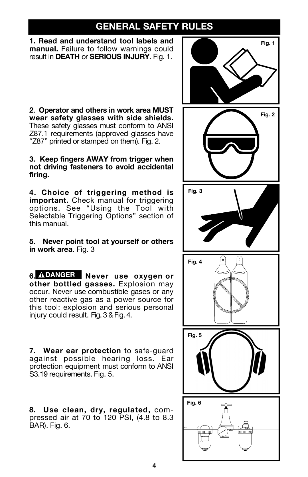 Porter-Cable COIL250 instruction manual General Safety Rules 