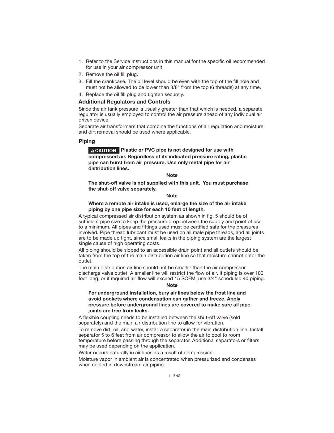 Porter-Cable CPLC7060V instruction manual Additional Regulators and Controls, Piping 