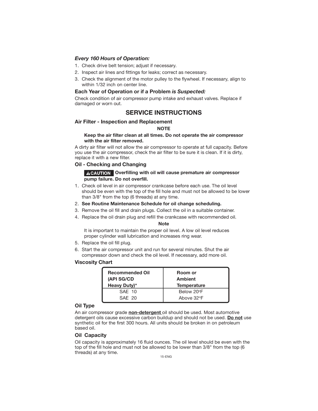 Porter-Cable CPLC7060V instruction manual Service Instructions 