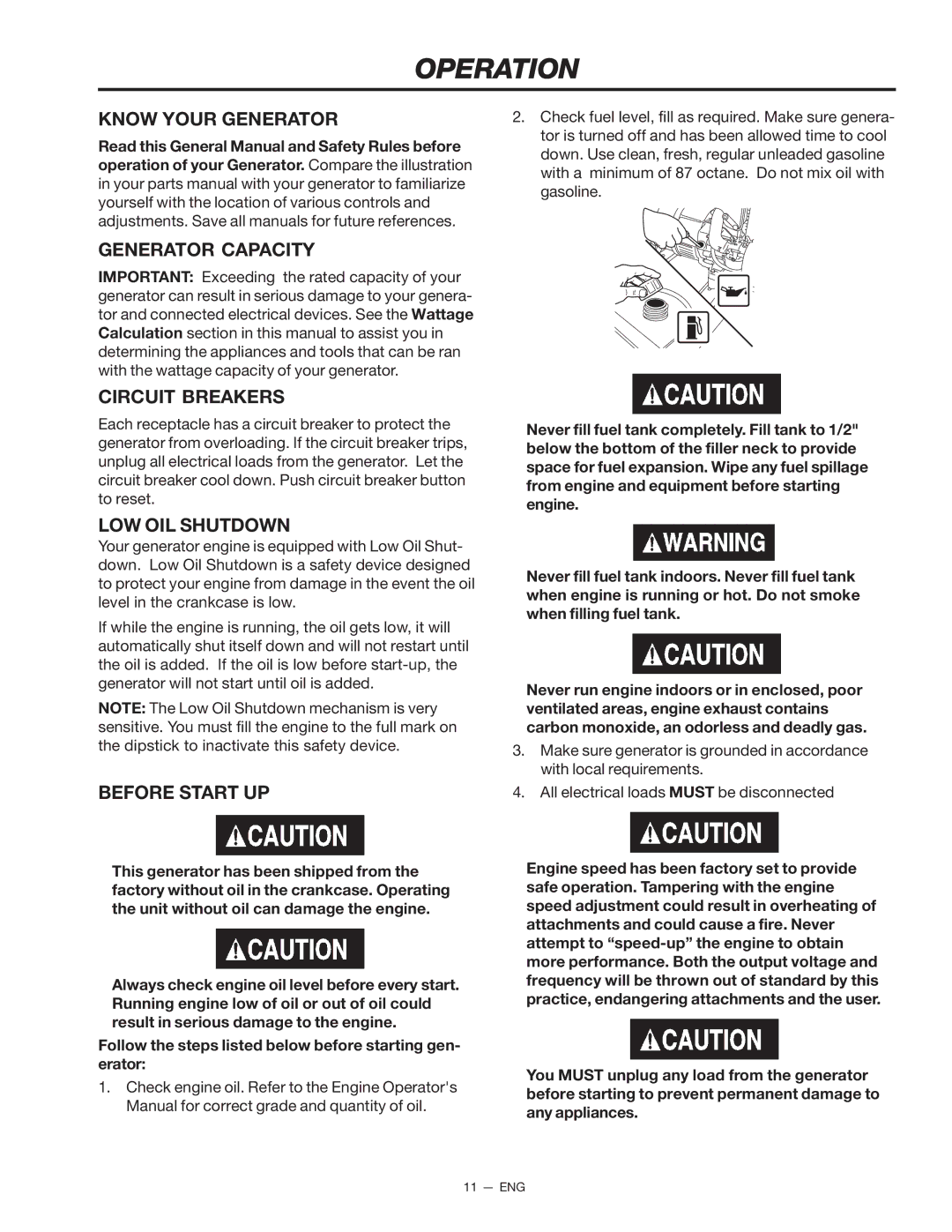 Porter-Cable D21679-008-0 instruction manual Operation 