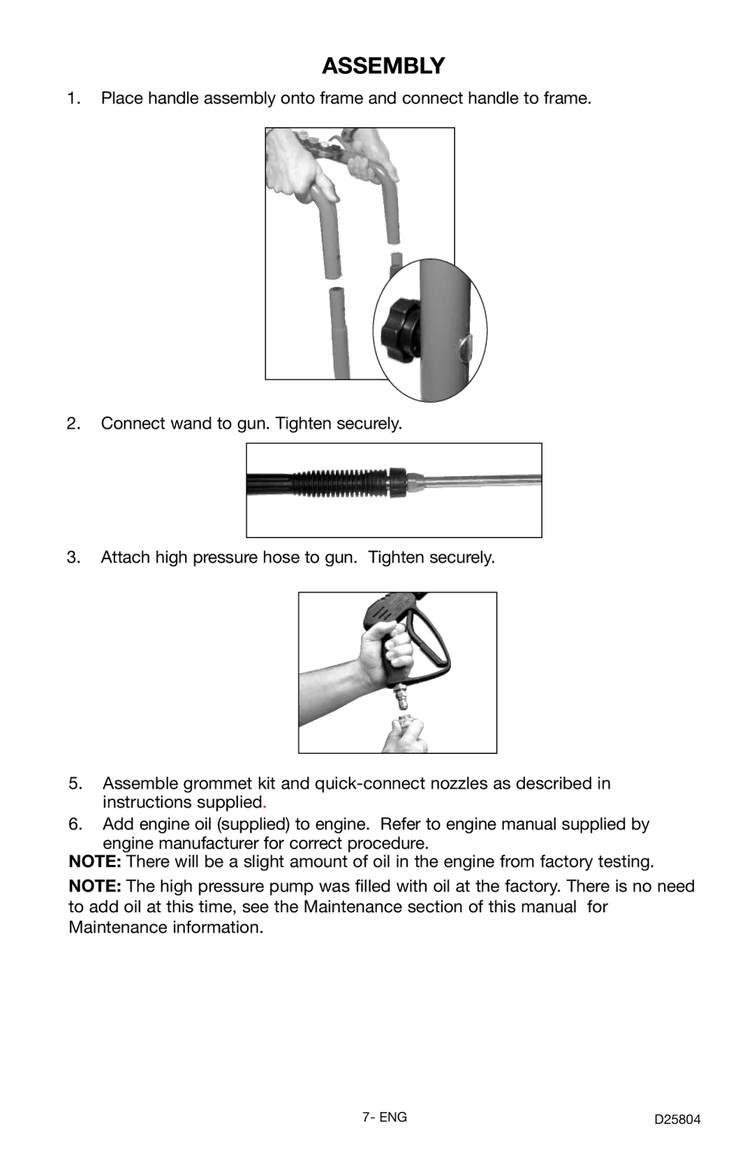 Porter-Cable PCH2600C, D25804-025-1 instruction manual Assembly 