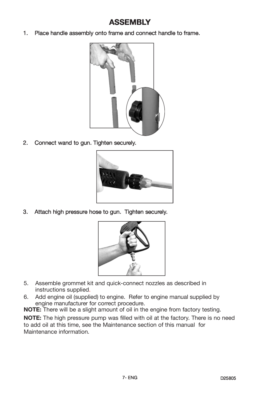 Porter-Cable PCH3500C, D25805-025-1 instruction manual Assembly 