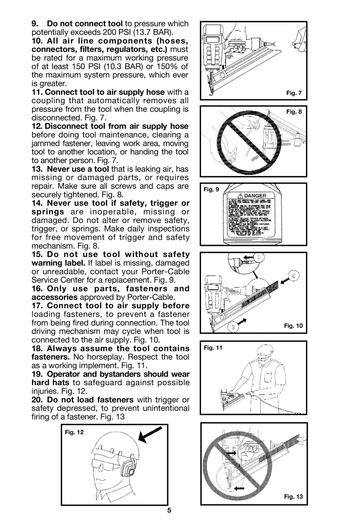 Porter-Cable DA250B instruction manual 