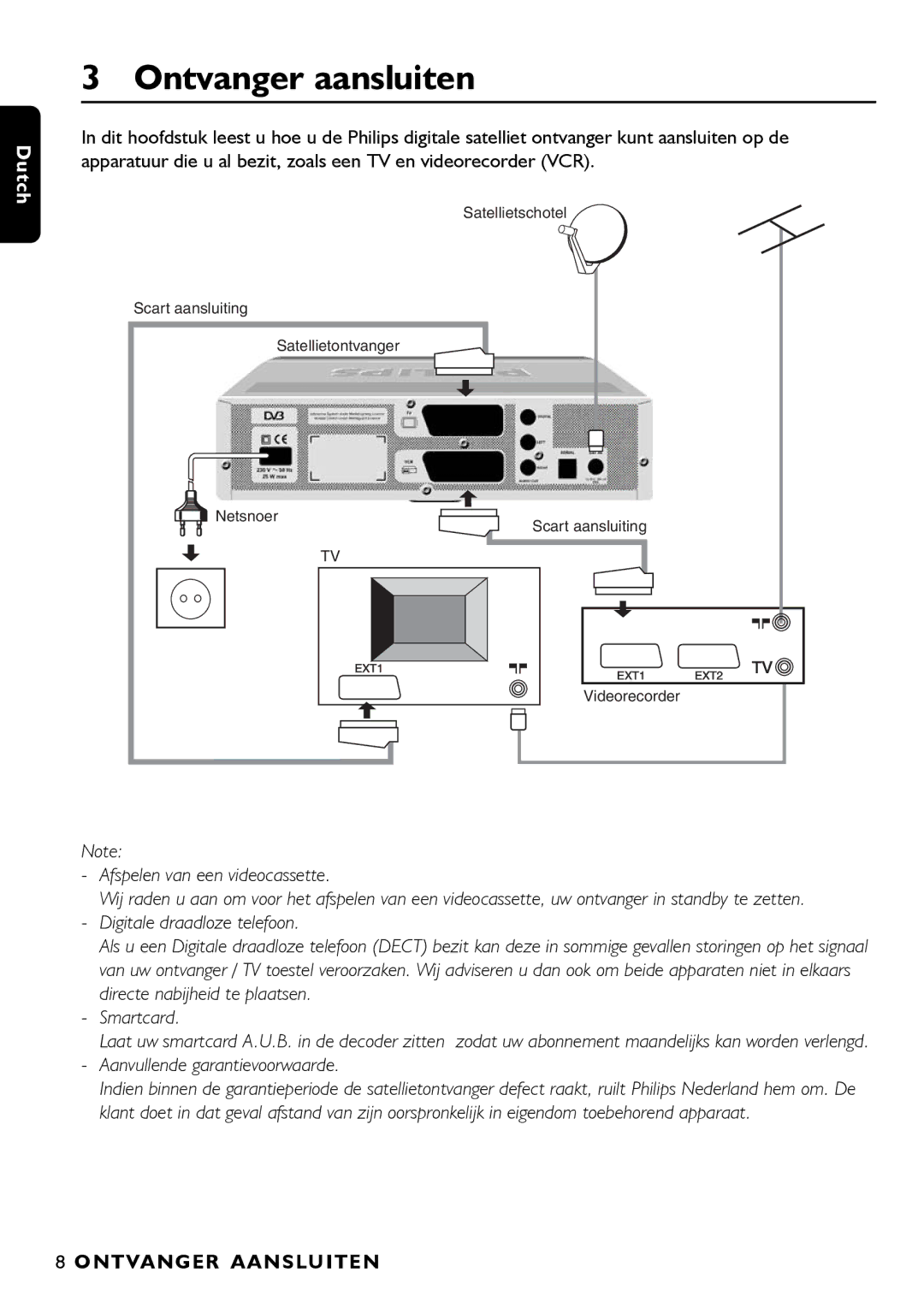 Porter-Cable DSR2210 manual Ontvanger aansluiten, Ontvanger Aansluiten 