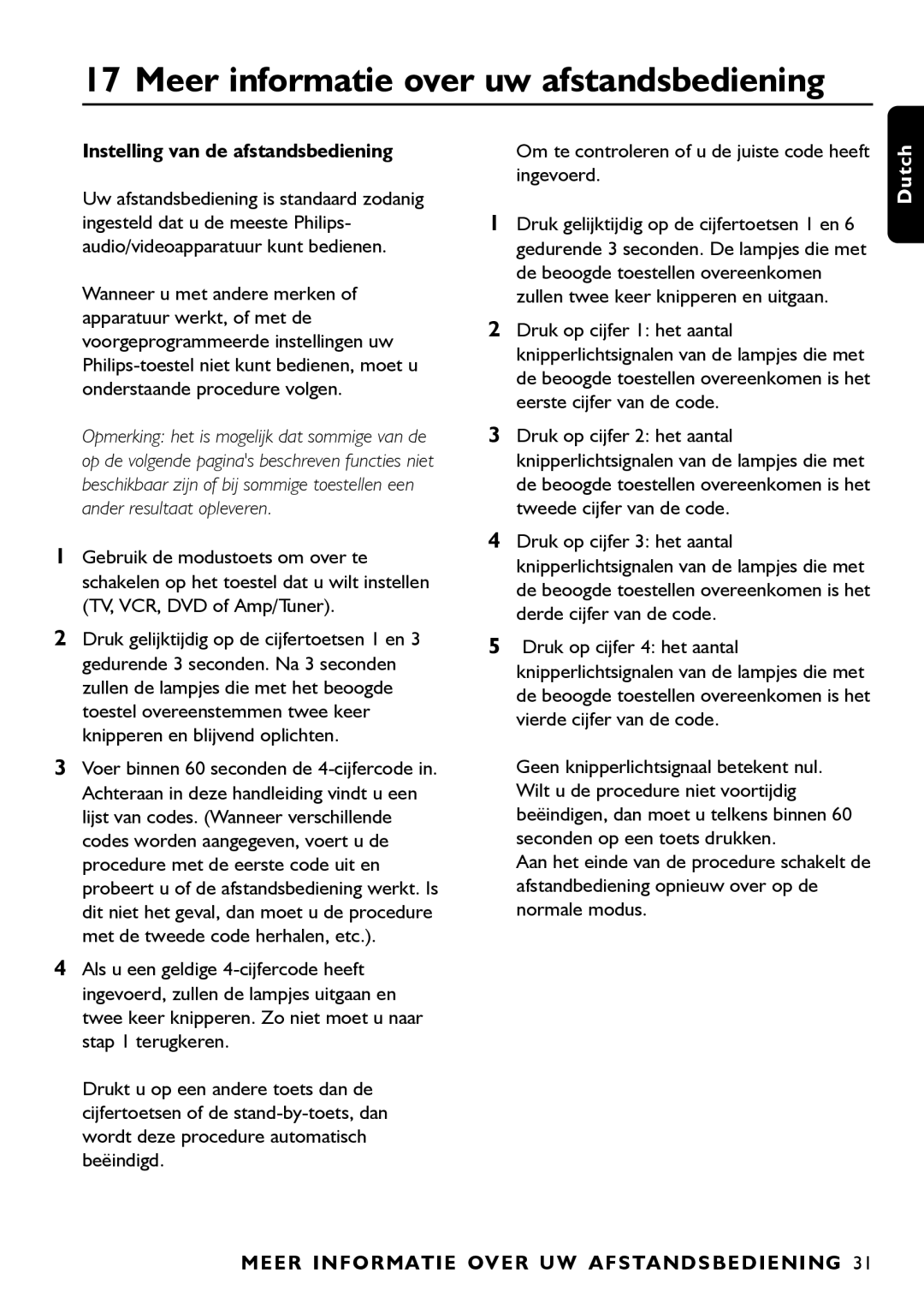 Porter-Cable DSR2210 manual Meer informatie over uw afstandsbediening, Instelling van de afstandsbediening 