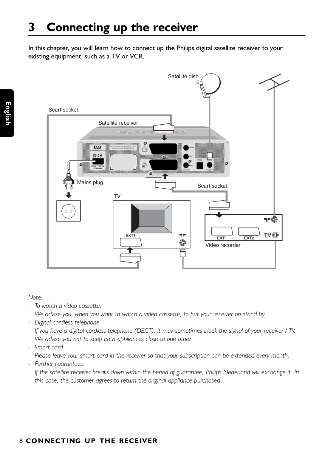 Porter-Cable DSR2210 manual Connecting up the receiver, Connecting UP the Receiver 