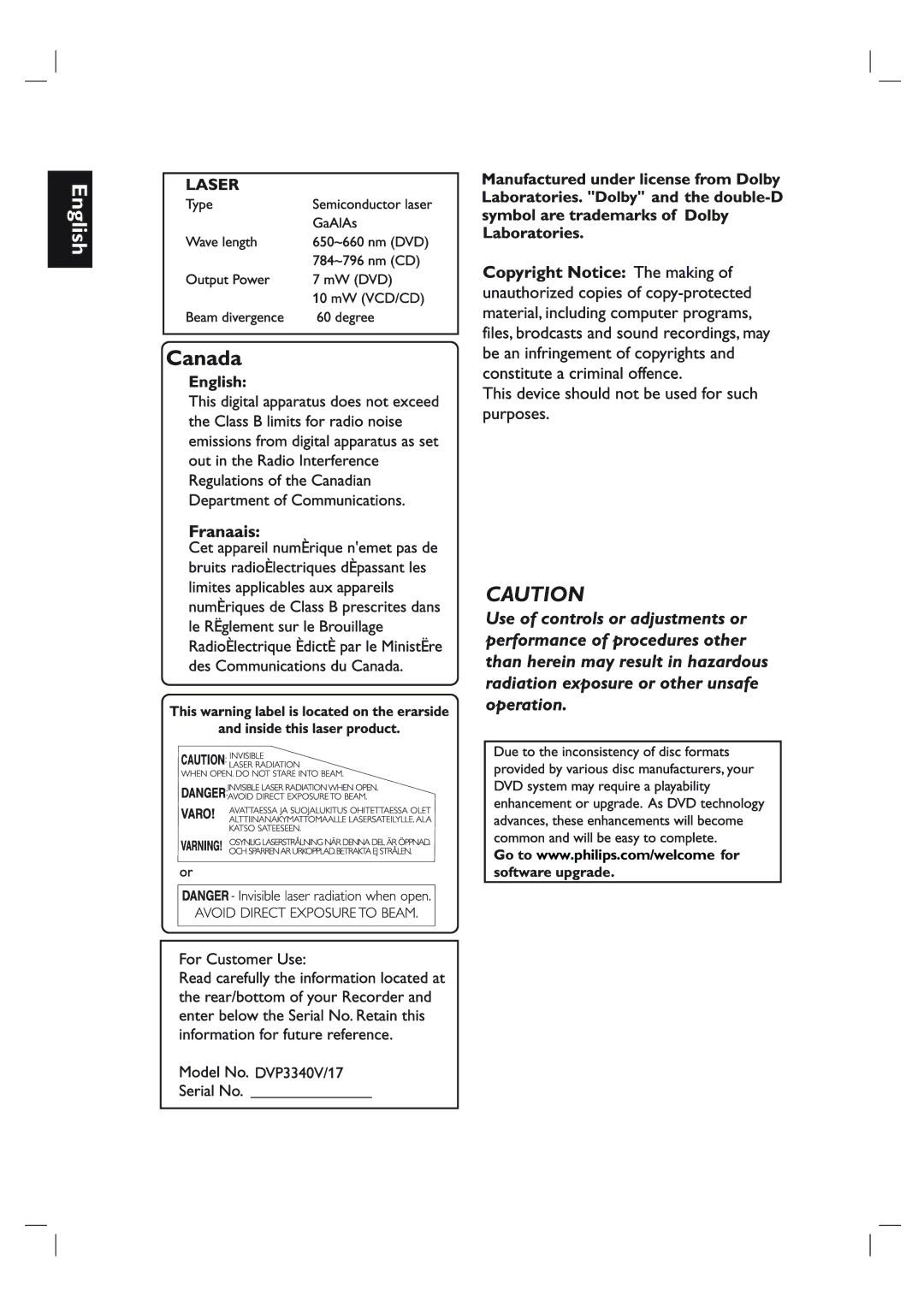 Porter-Cable DVP3340V/17 user manual English 