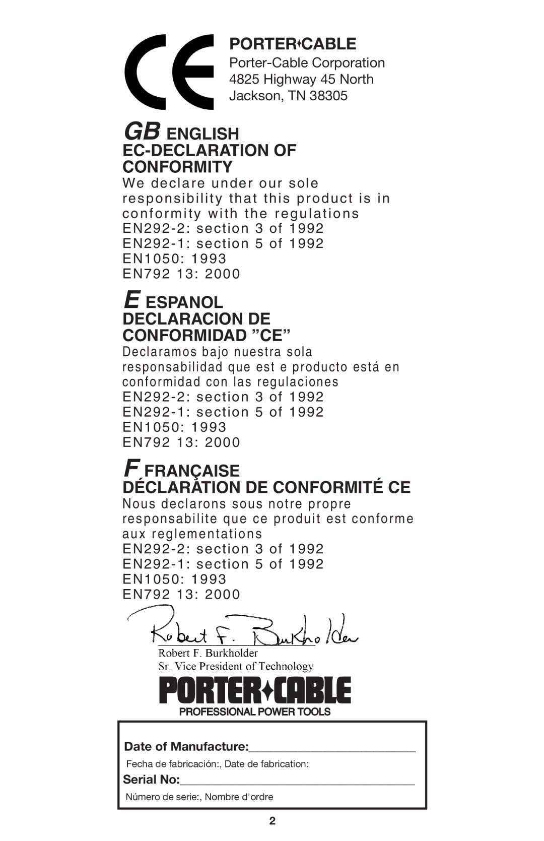 Porter-Cable FM350A instruction manual Portercable 