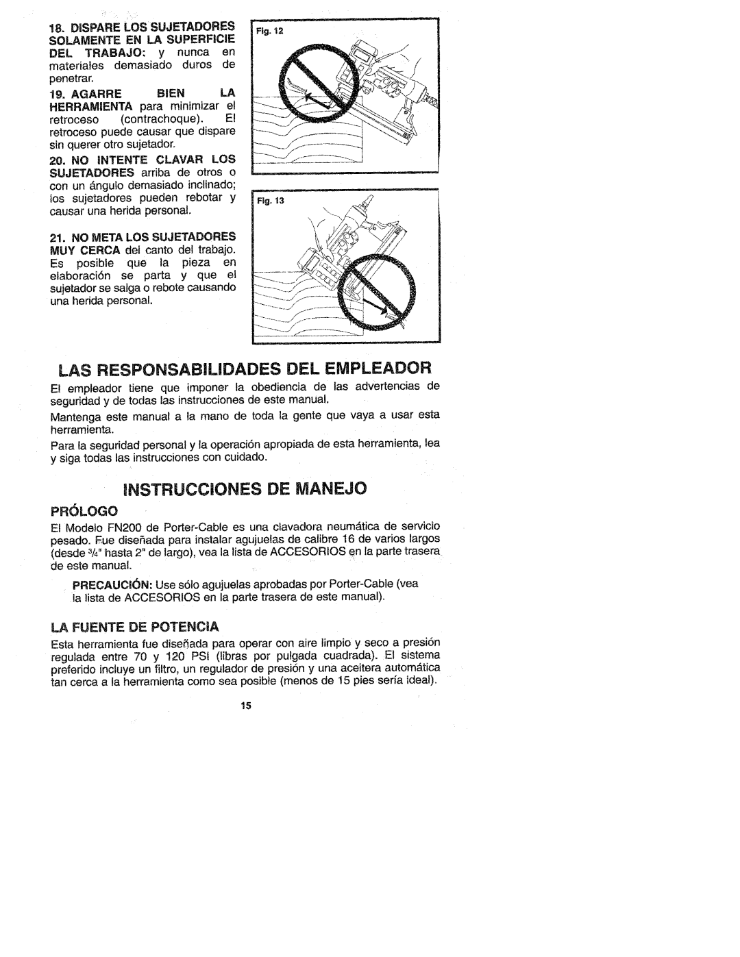 Porter-Cable 883794-699, FN200 manual 