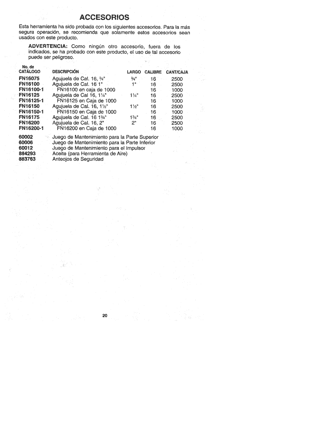 Porter-Cable FN200, 883794-699 manual 