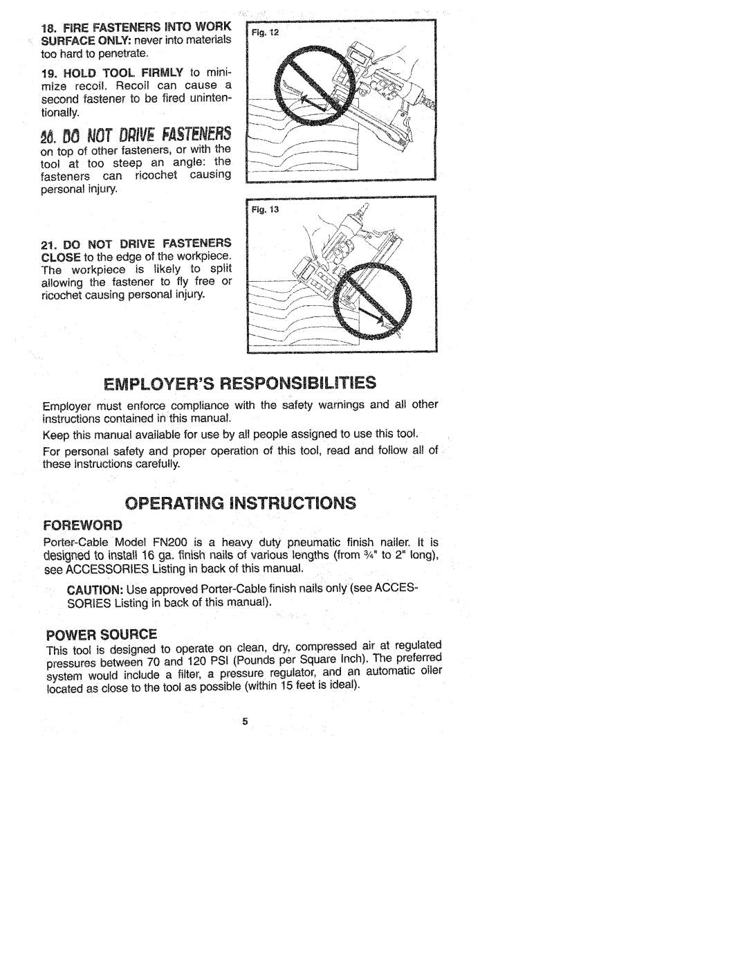 Porter-Cable 883794-699, FN200 manual 