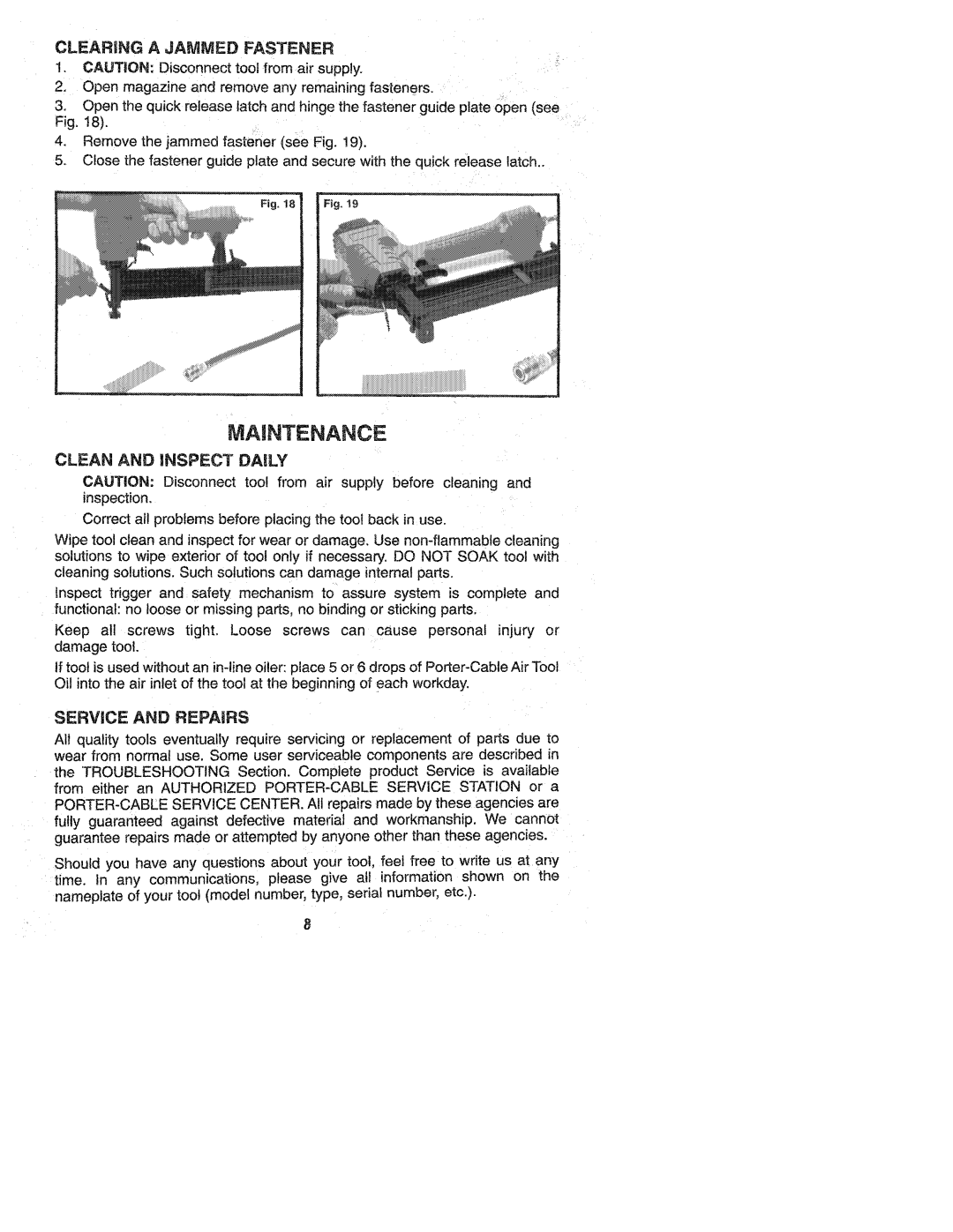 Porter-Cable FN200, 883794-699 manual 