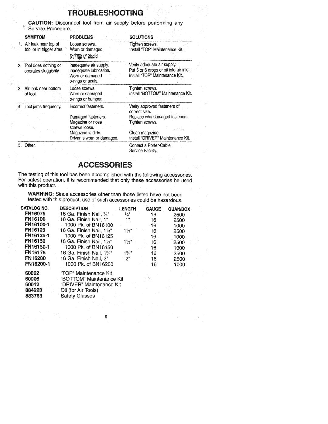 Porter-Cable 883794-699, FN200 manual 