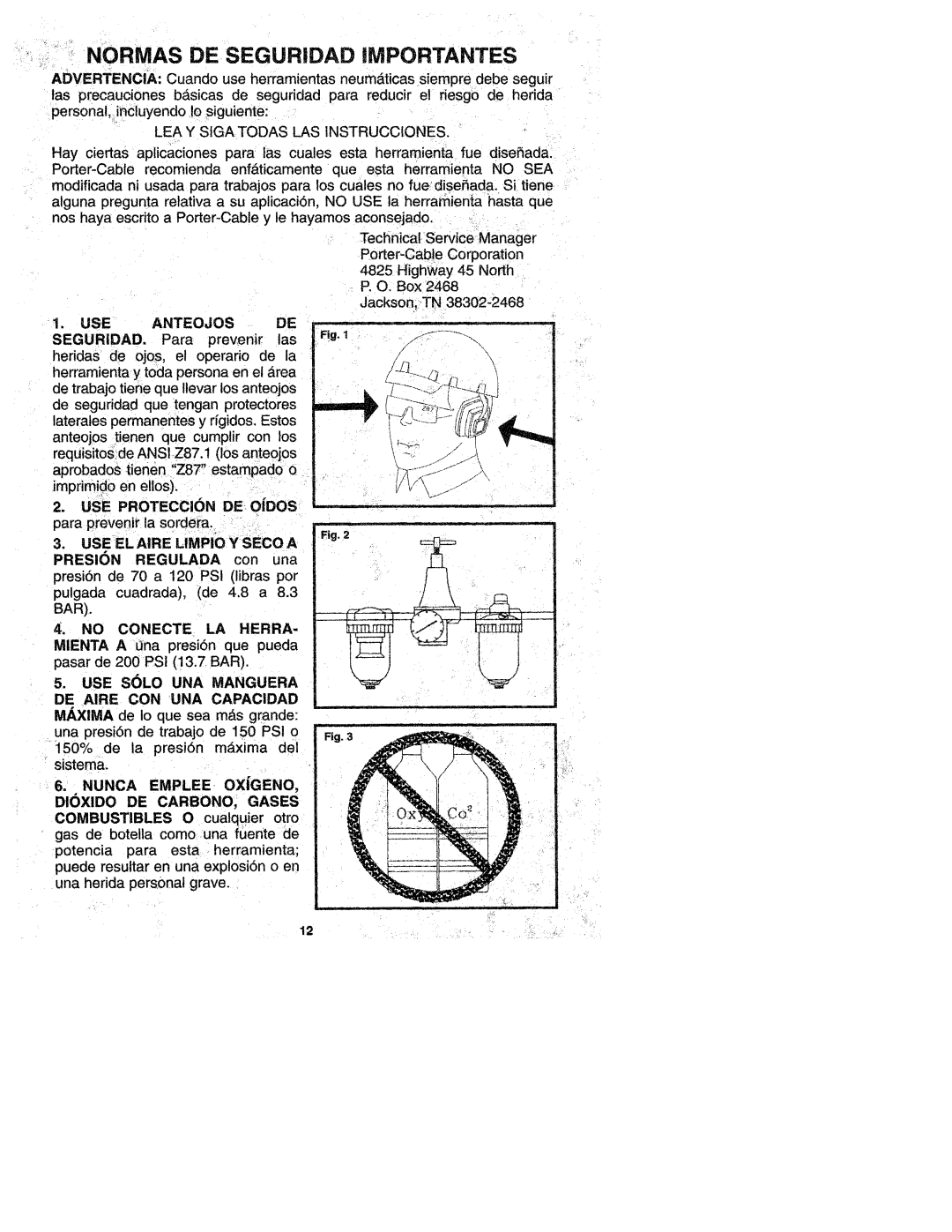 Porter-Cable FN250 manual 