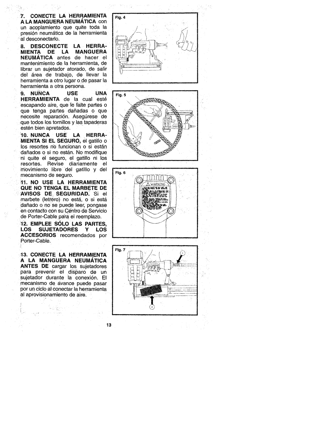 Porter-Cable FN250 manual 