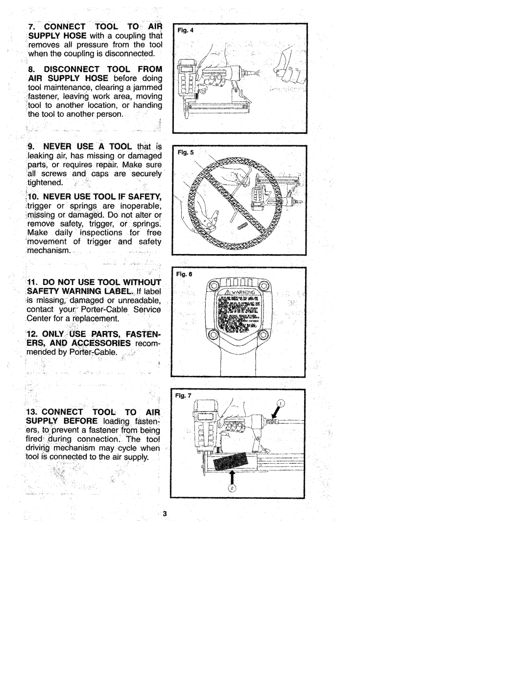 Porter-Cable FN250 manual 