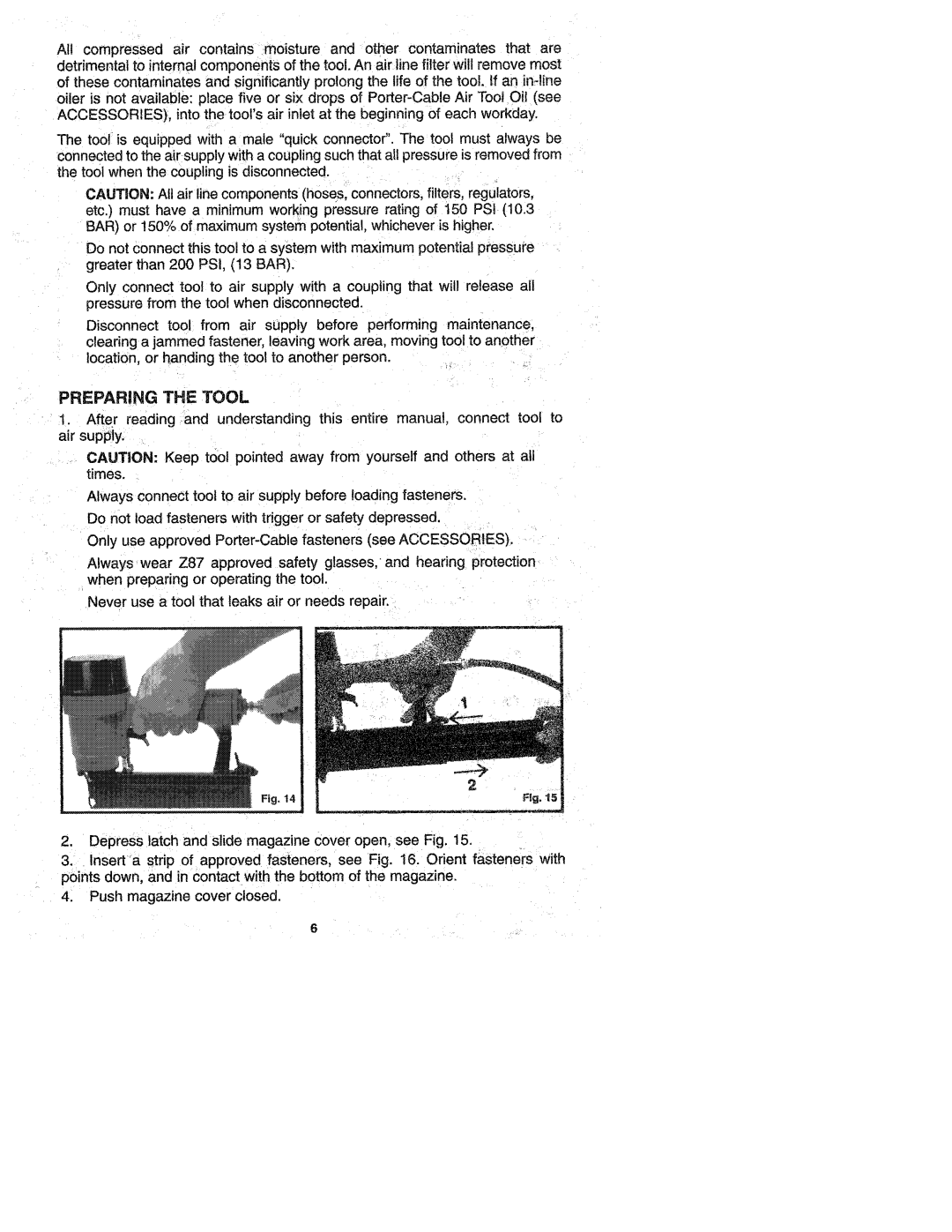 Porter-Cable FN250 manual 