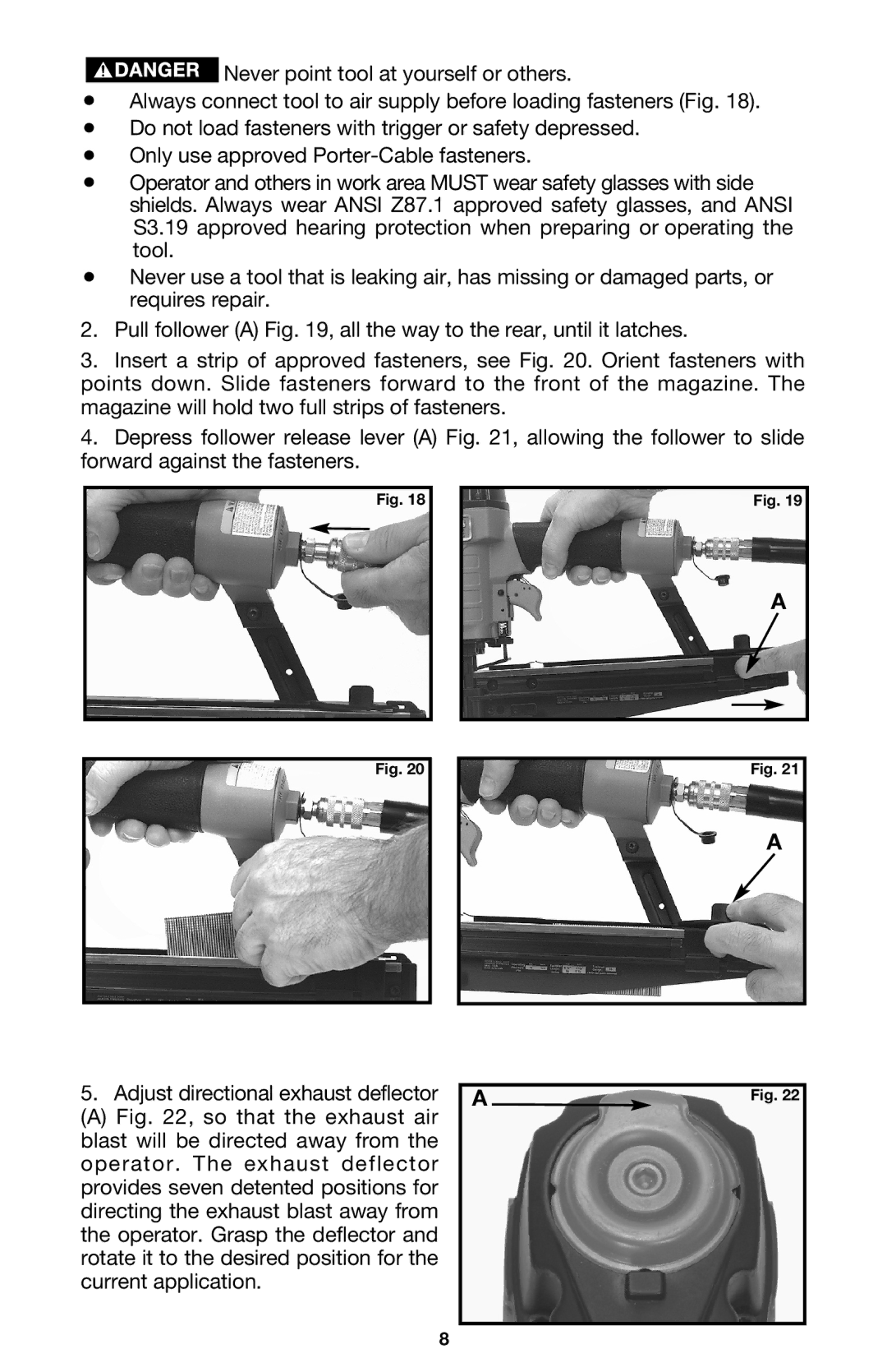 Porter-Cable FN250A instruction manual 