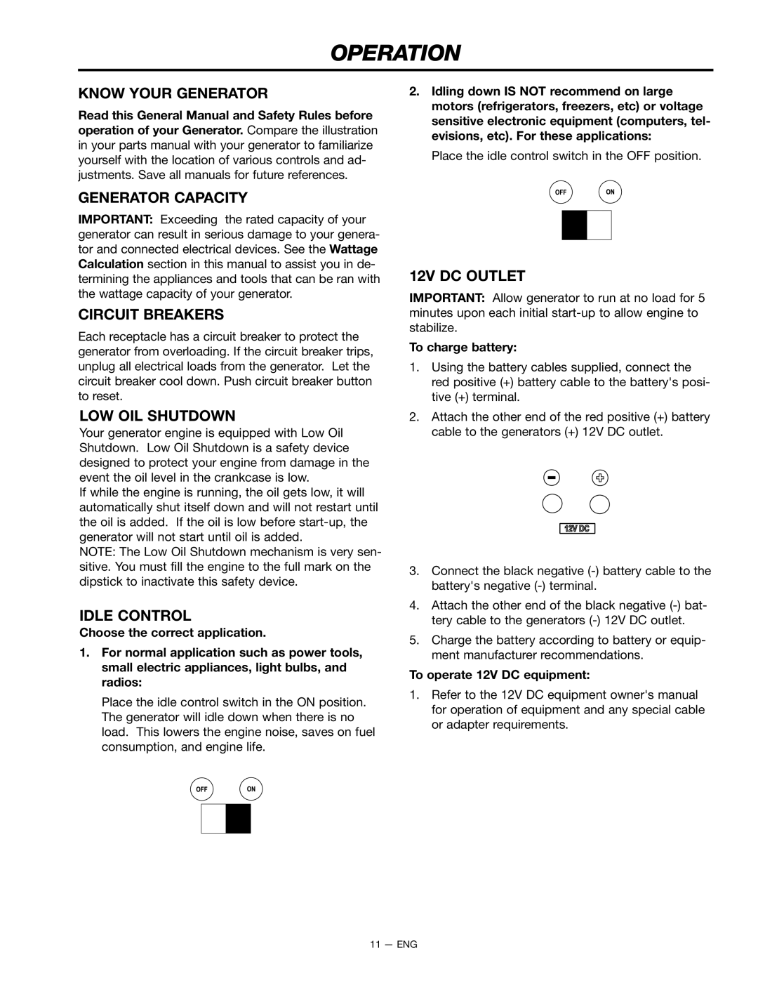 Porter-Cable H451CS instruction manual Operation 