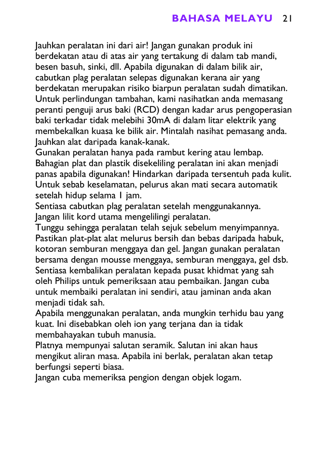 Porter-Cable HP4648 manual Bahasa Melayu 