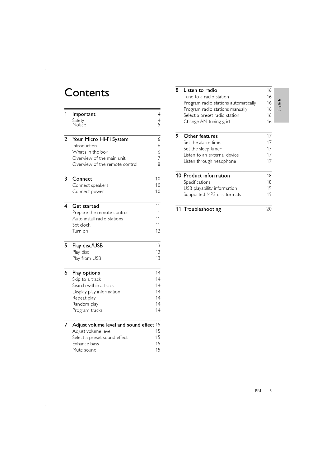 Porter-Cable MCM166, MCM155 user manual Contents 