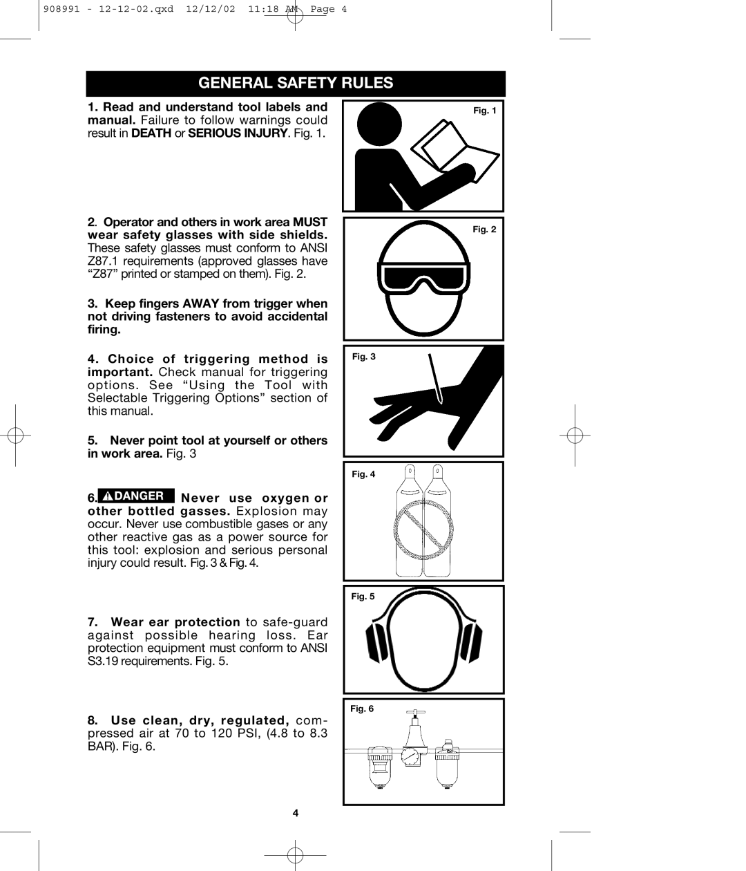 Porter-Cable MS200 instruction manual General Safety Rules 