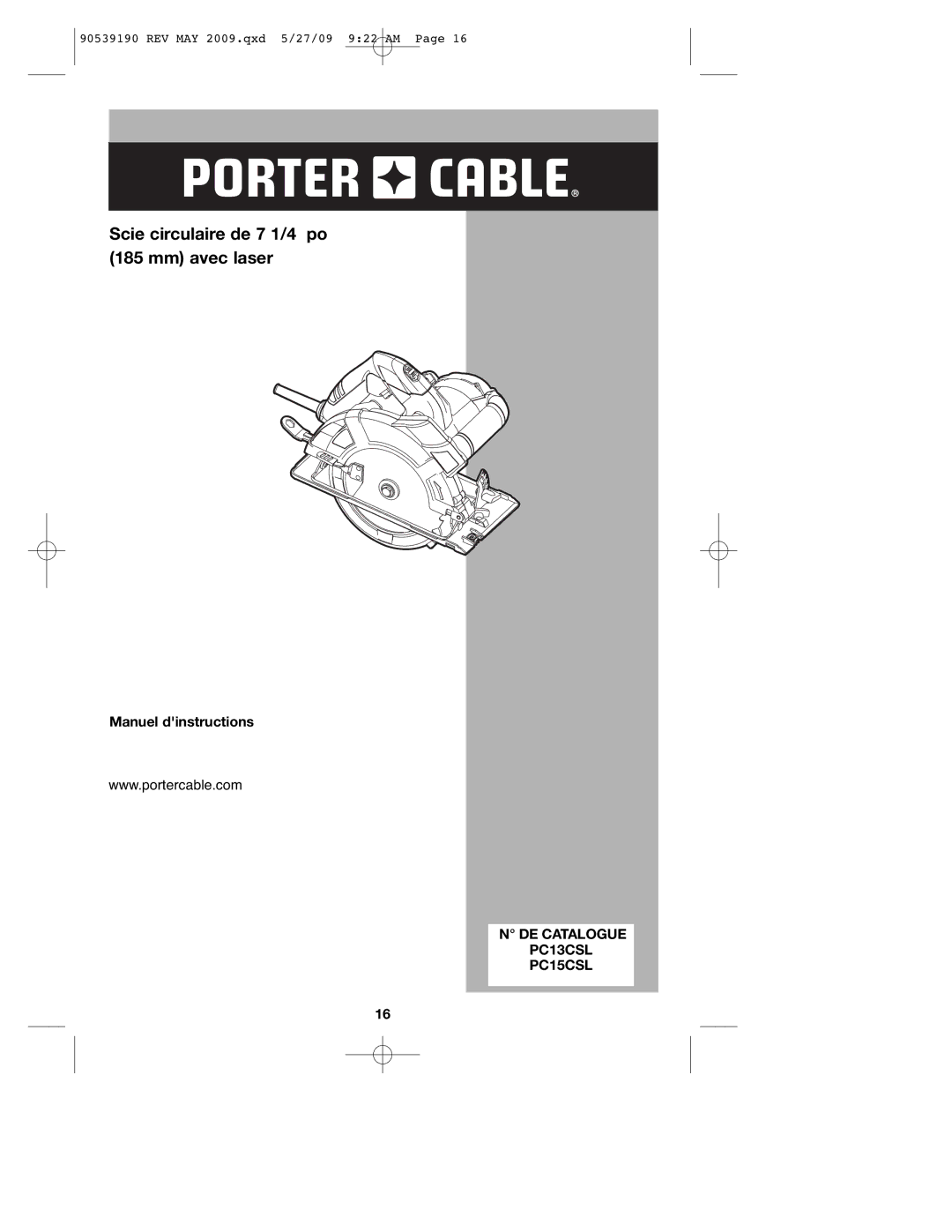 Porter-Cable PC15CLS instruction manual DE Catalogue PC13CSL PC15CSL 