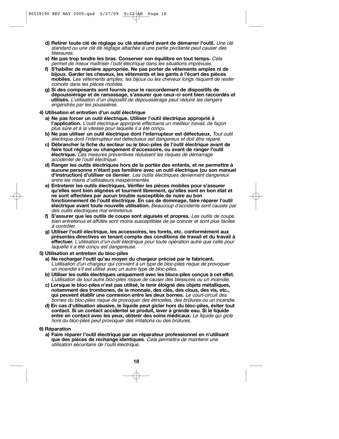 Porter-Cable PC13CSL, PC15CLS instruction manual REV MAY 2009.qxd 5/27/09 922 AM 