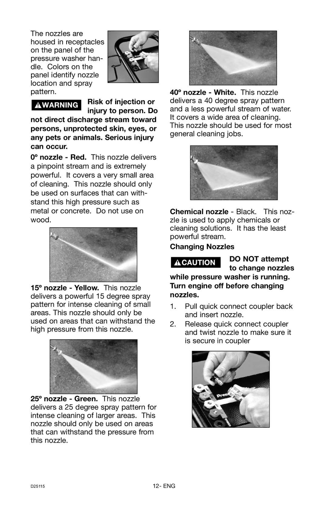 Porter-Cable PC2525SP, D25115-0112-0 instruction manual Eng 