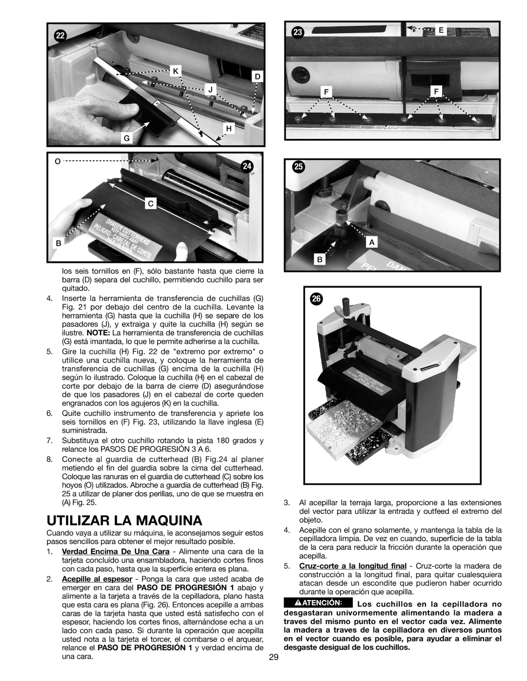 Porter-Cable PC305TP instruction manual Utilizar LA Maquina 