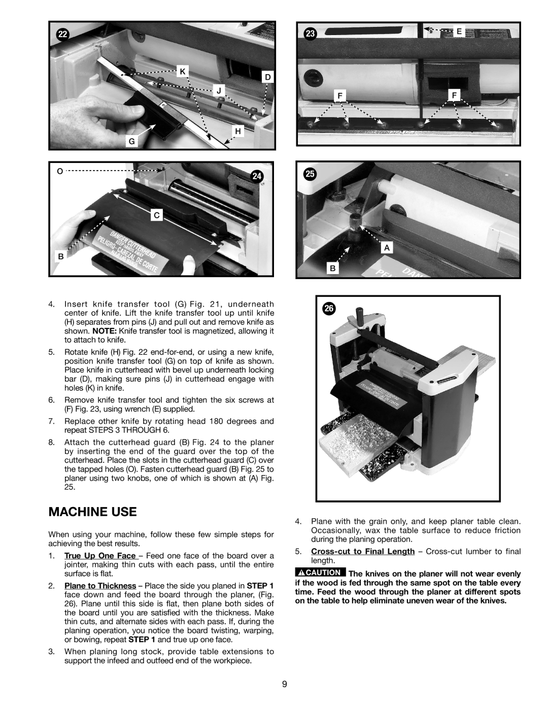 Porter-Cable PC305TP instruction manual Machine USE 