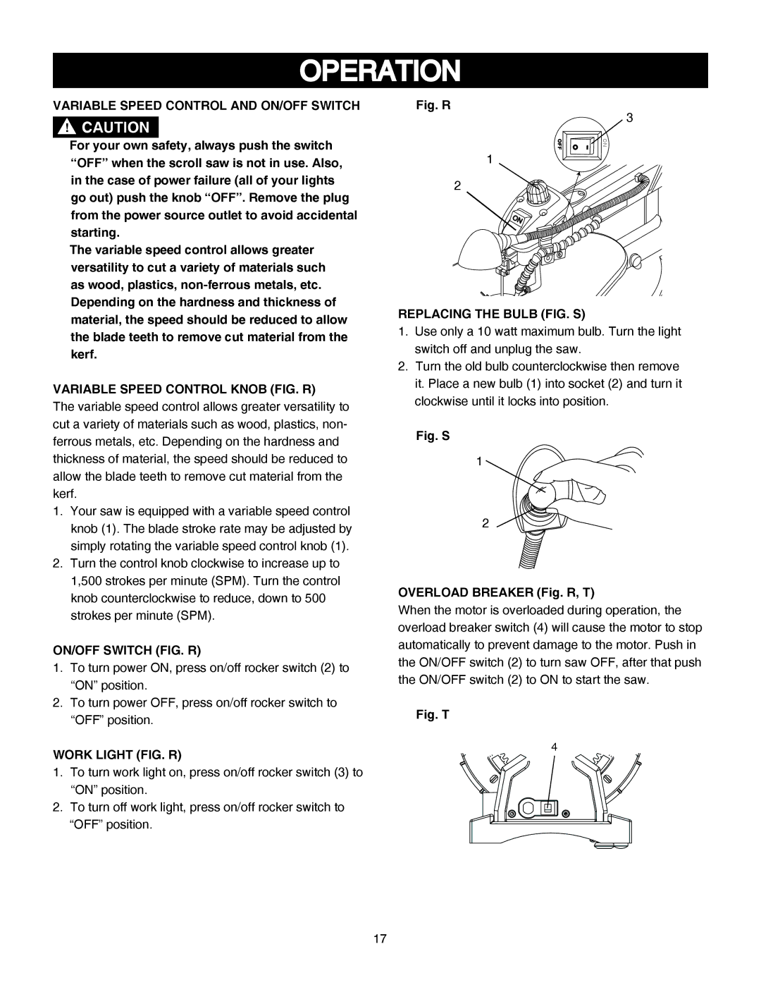 Porter-Cable PCB370SS instruction manual Operation 