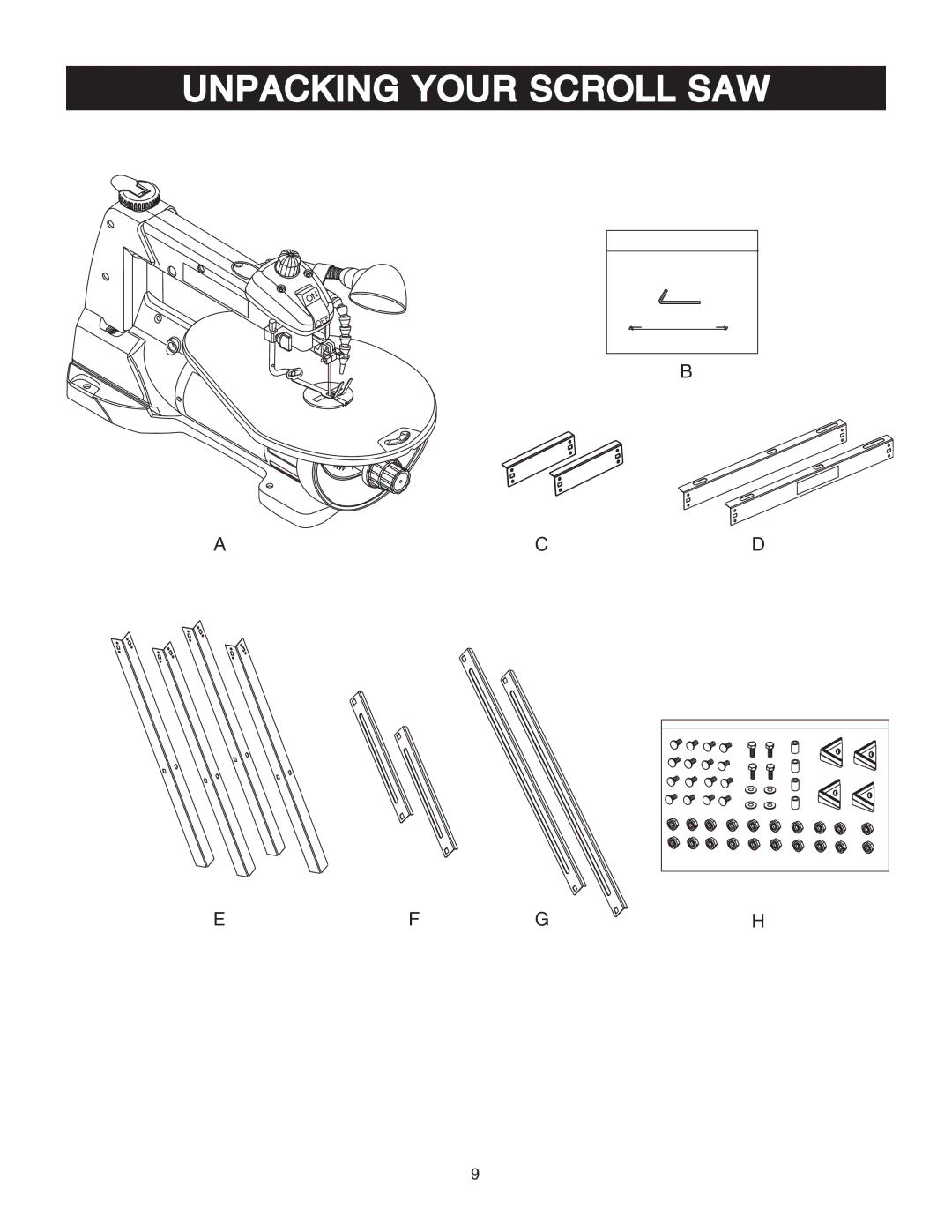 Porter-Cable PCB370SS instruction manual Unpacking Your Scroll SAW 