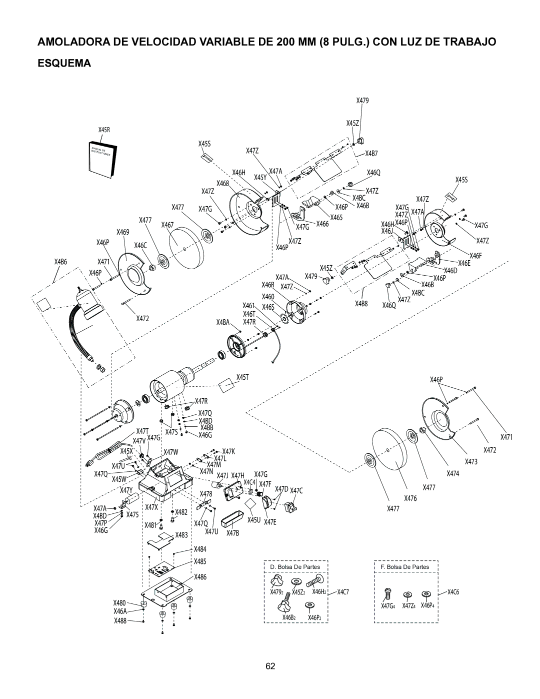 Porter-Cable PCB575BG instruction manual Esquema, X4BC 