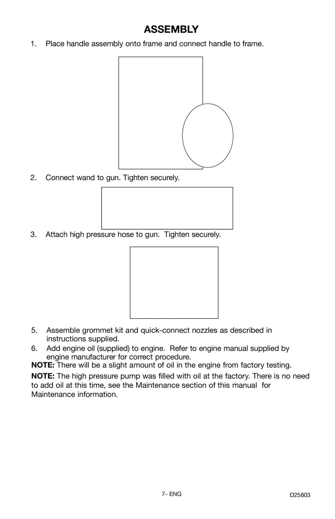 Porter-Cable D25803-025-1, PCH2401 instruction manual Assembly 