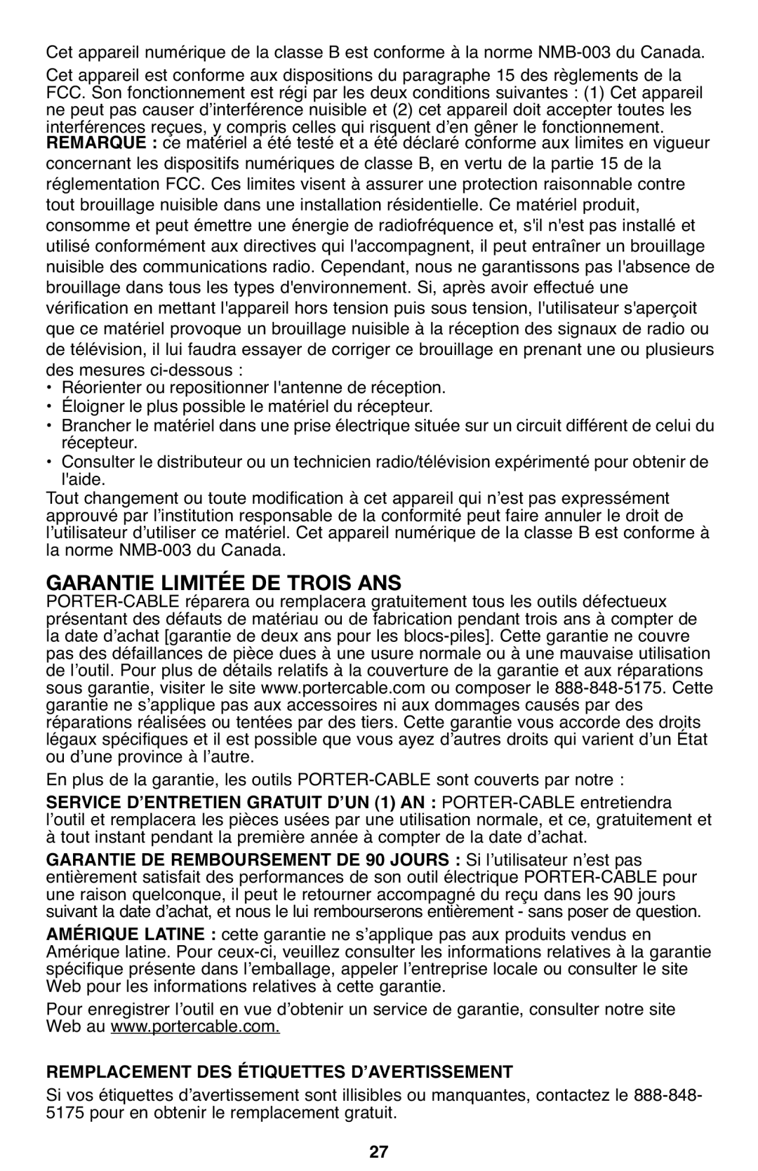 Porter-Cable PCL120DD instruction manual 