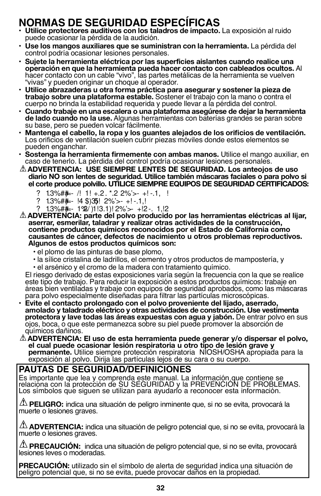 Porter-Cable PCL120DD instruction manual Normas DE Seguridad Específicas 