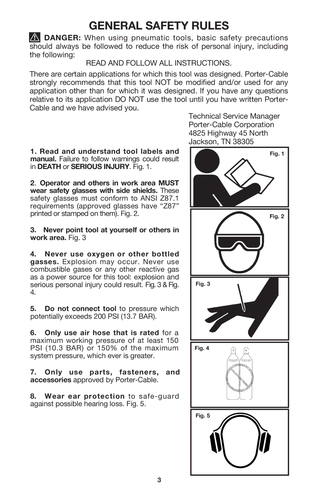 Porter-Cable PN650 instruction manual General Safety Rules, Read and Follow ALL Instructions 