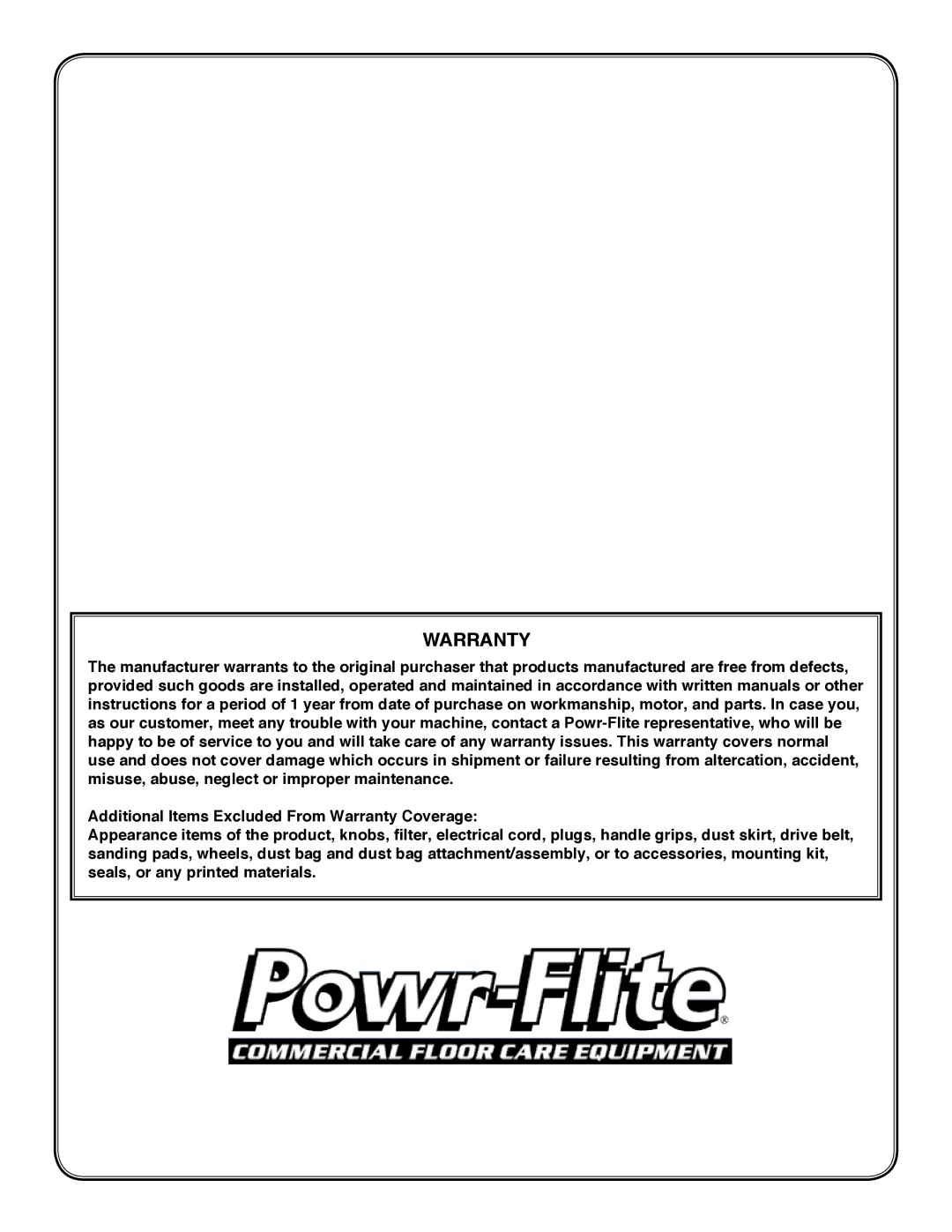 Porter-Cable PSDMNI manual Warranty 