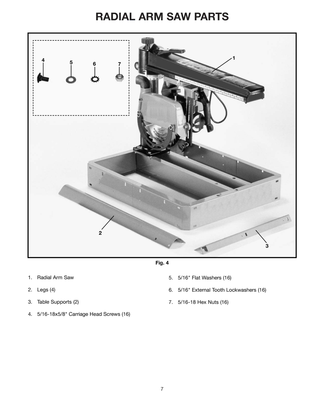 Porter-Cable RS830 instruction manual Radial ARM SAW Parts 