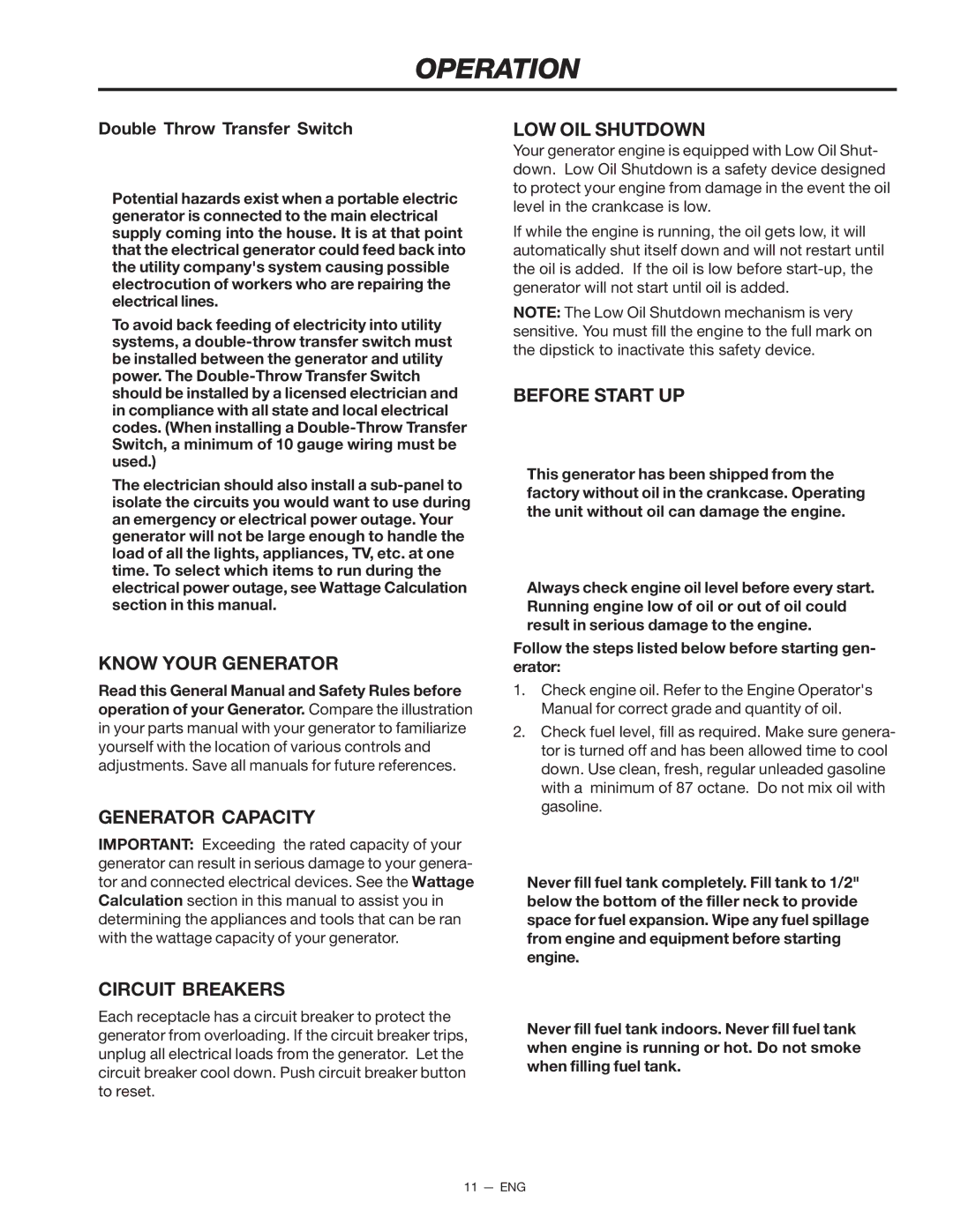 Porter-Cable T550 instruction manual Operation 