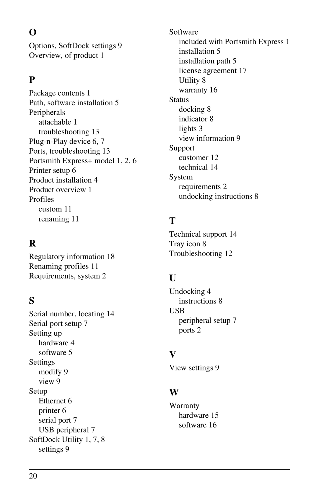 Portsmith USB user manual Usb 