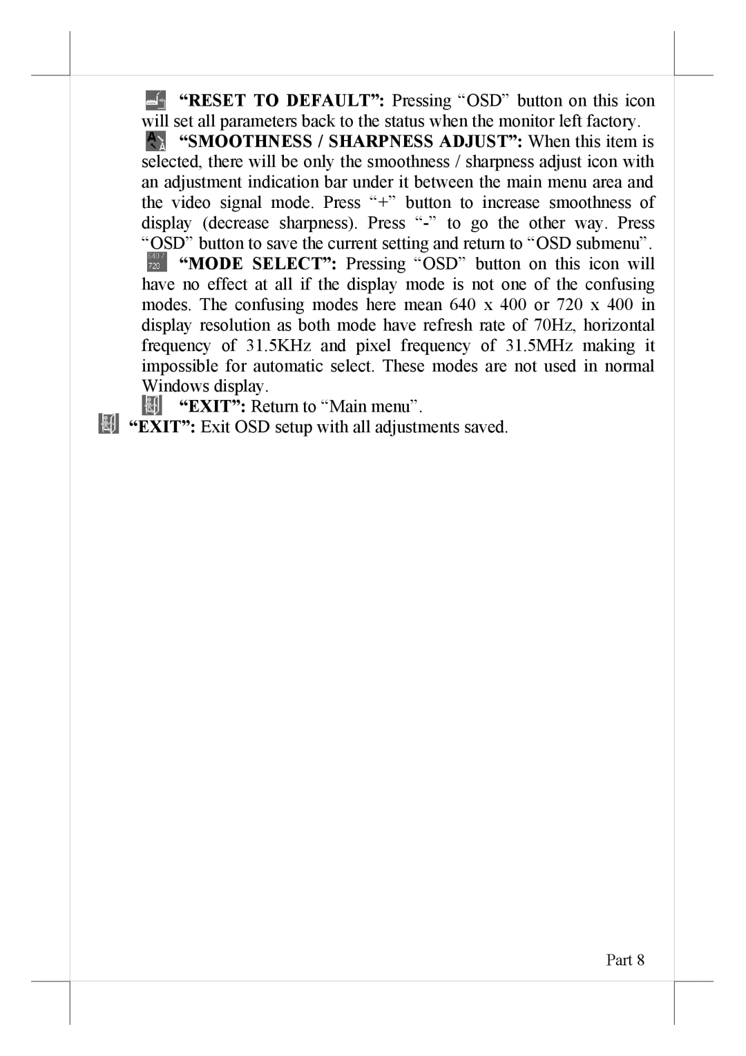 POSIFLEX Business Machines LM-6601 user manual Part 